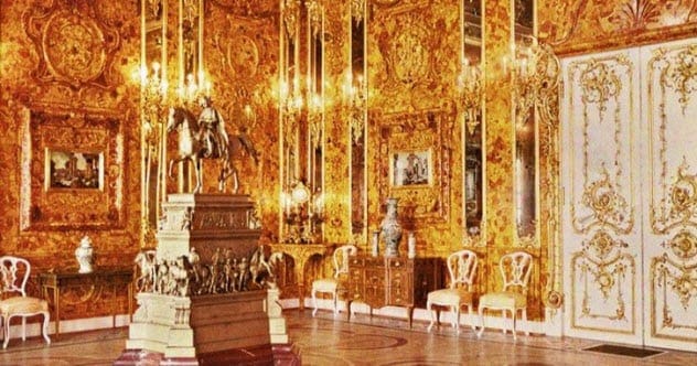 A representation of the magnificent Amber Room