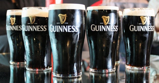 Glass of Guinness beer