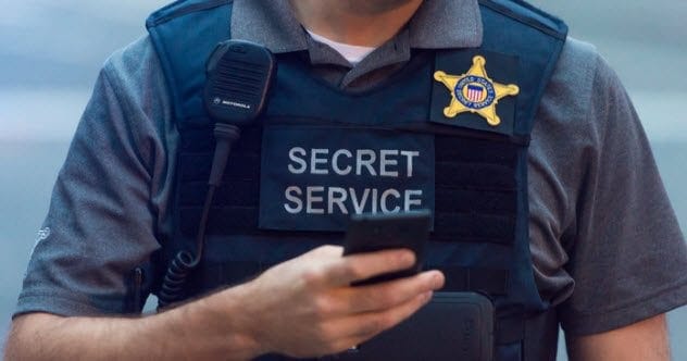 Secret Service agents providing security