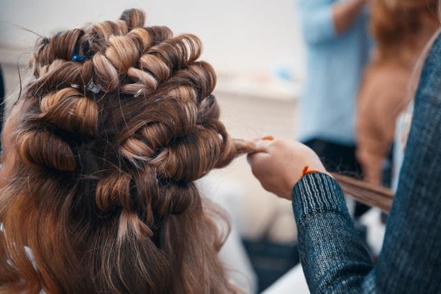 Hair weave similar to one used to conceal a small firearm