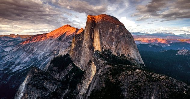 View of Half Dome in Yosemite National Park where a tragic fall occurred.