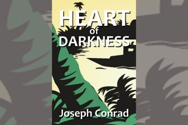 Illustration depicting a scene from Heart of Darkness