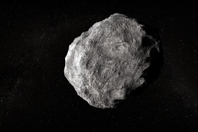 Illustration of asteroid 2015 BZ509 moving retrograde in Jupiter's orbit