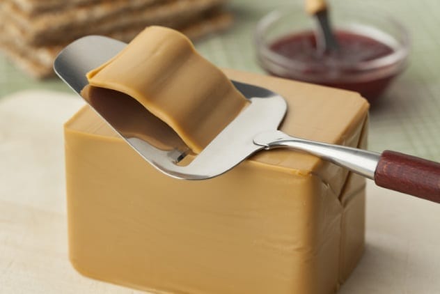Gooey, burning cheese symbolizing the Norwegian goat cheese fire in a tunnel