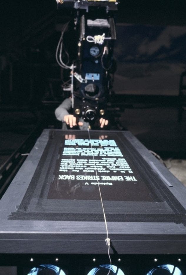 Filming the opening crawl for The Empire Strikes Back