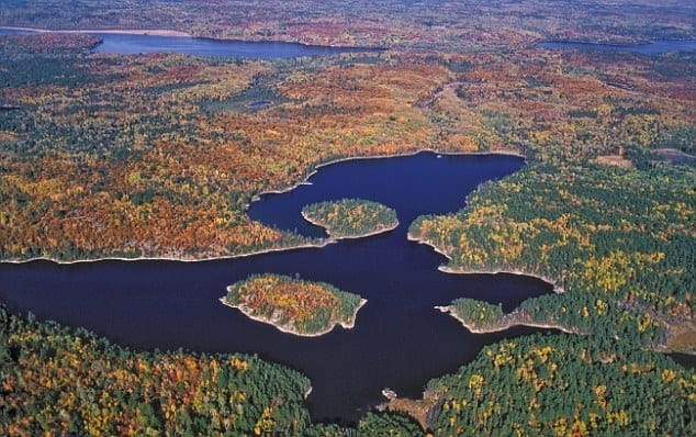 Sudbury Basin crater in Canada