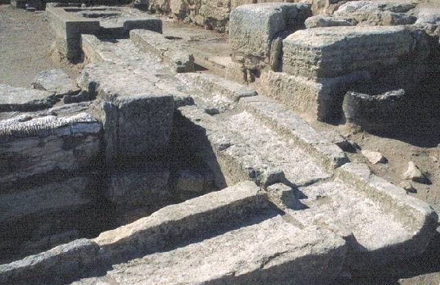 Ancient Roman aqueduct showcasing advanced plumbing engineering
