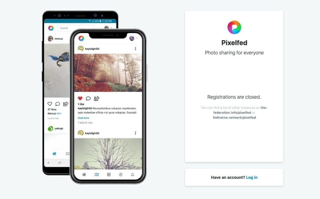 PixelFed Interface