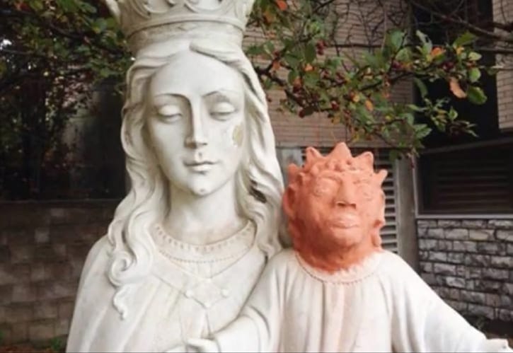 Jesus statue head