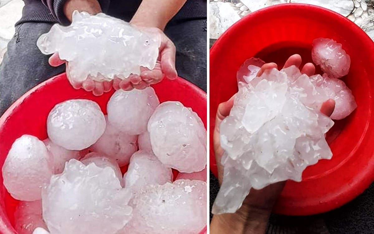 Large hailstones in Libya