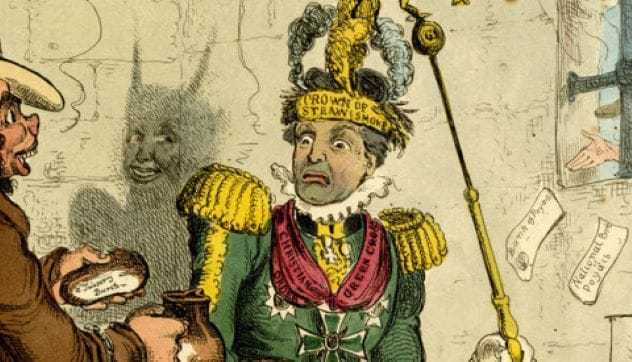 A satirical cartoon depicting Gregor MacGregor