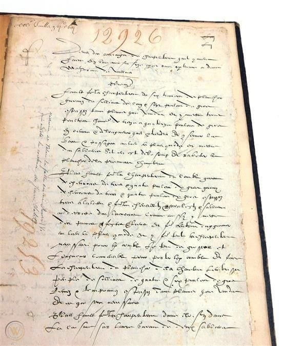 Manuscript of Mathurine de Vallois