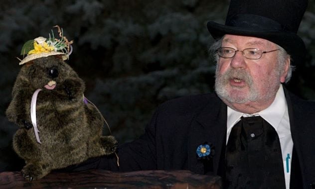 Mount Joy Minnie, a puppet groundhog forecaster from Pennsylvania