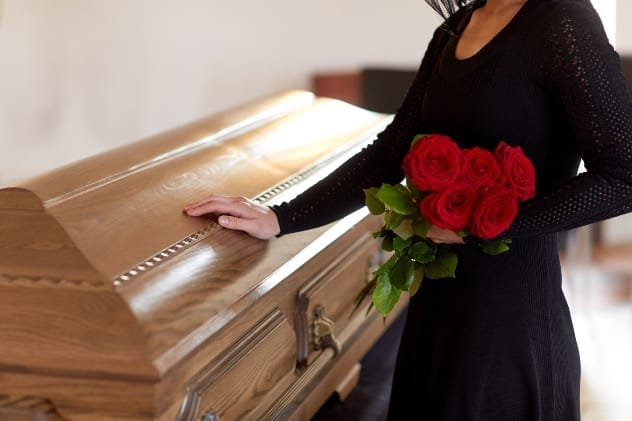 Professional mourners at a funeral