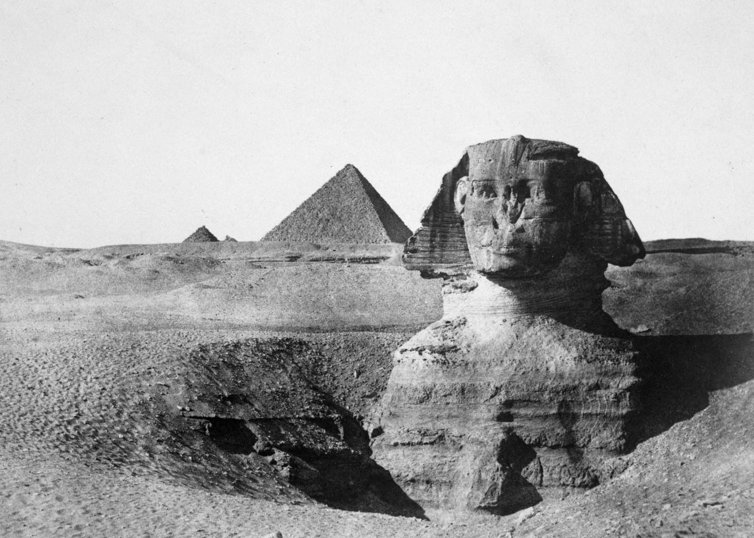 The Great Sphinx of Giza in an early photograph