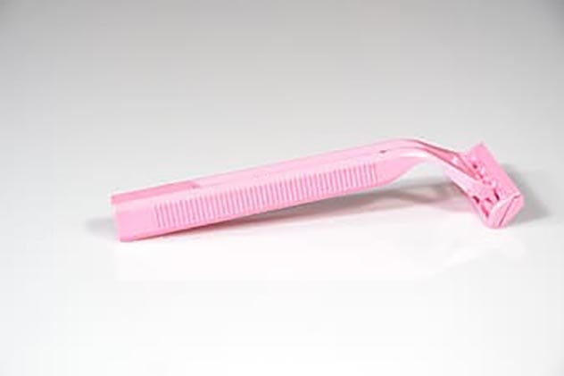 Pink eyebrow razor