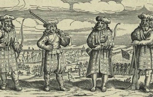 Illustration of Redshanks, Scottish Highland mercenaries in Ireland.