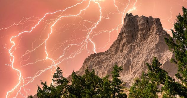 Mountain landscape in Rocky Mountain National Park, where lightning can be a hazard.