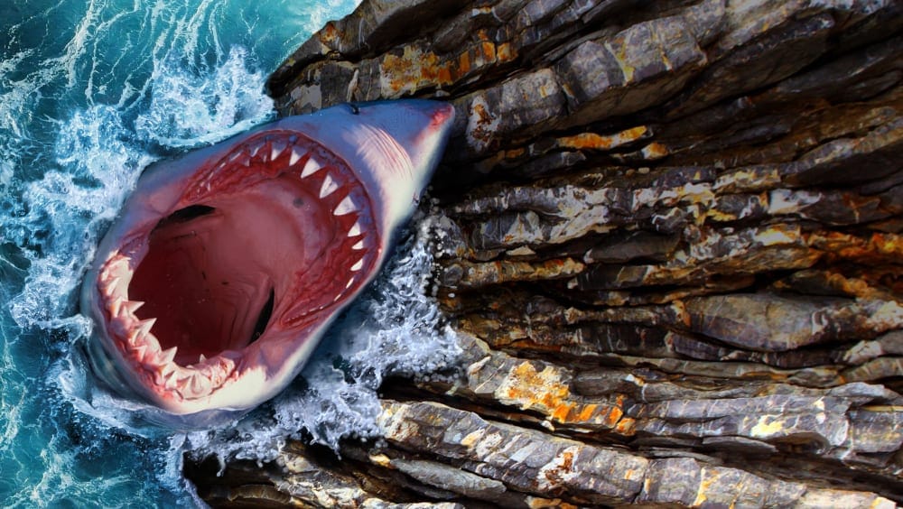 Shark swimming in the ocean
