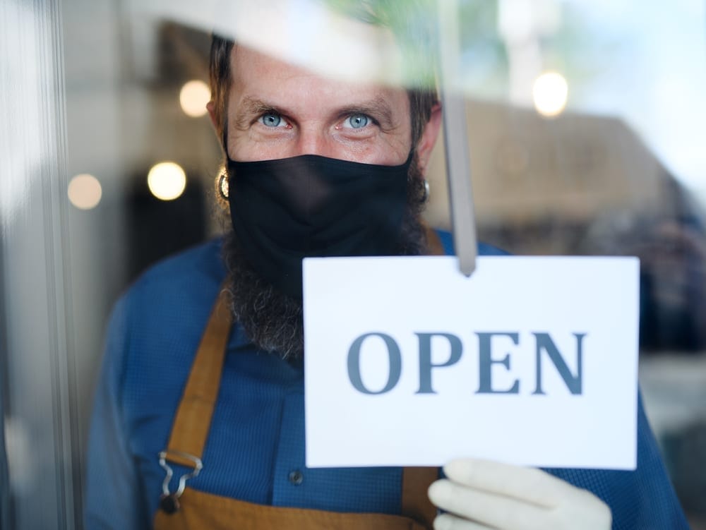 Empty store shelves during the pandemic