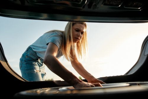Interior of a car trunk, symbolizing a shocking find