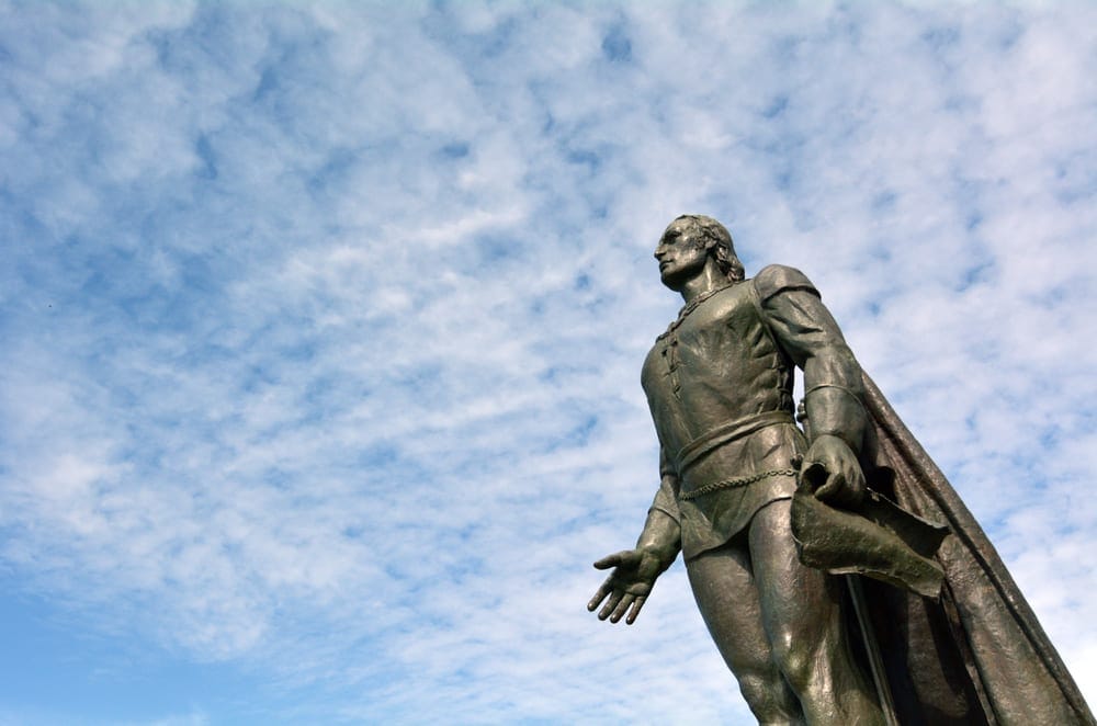 Columbus landing in South America