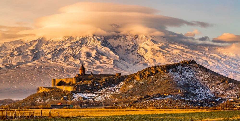 Mount Ararat with snow-capped peak