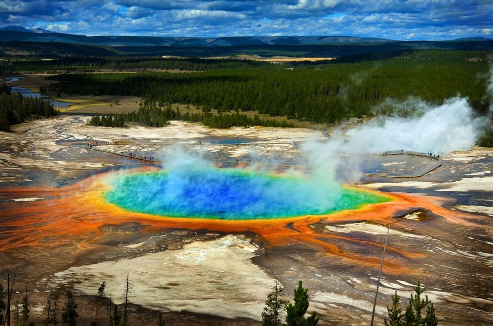 Acidic hot spring in Yellowstone National Park