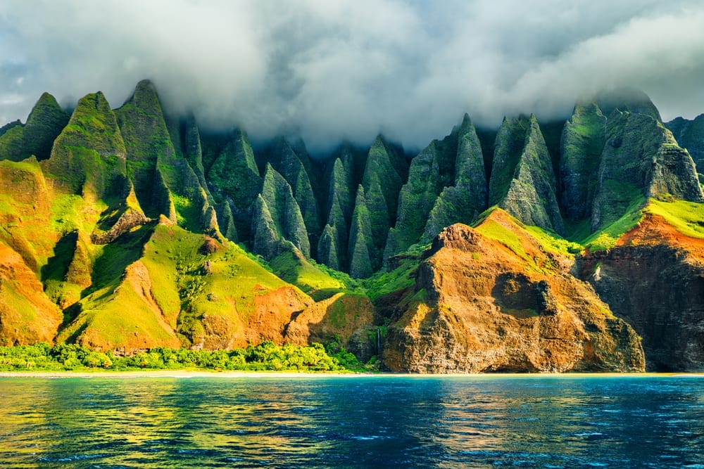 Mountainous views in Kauai
