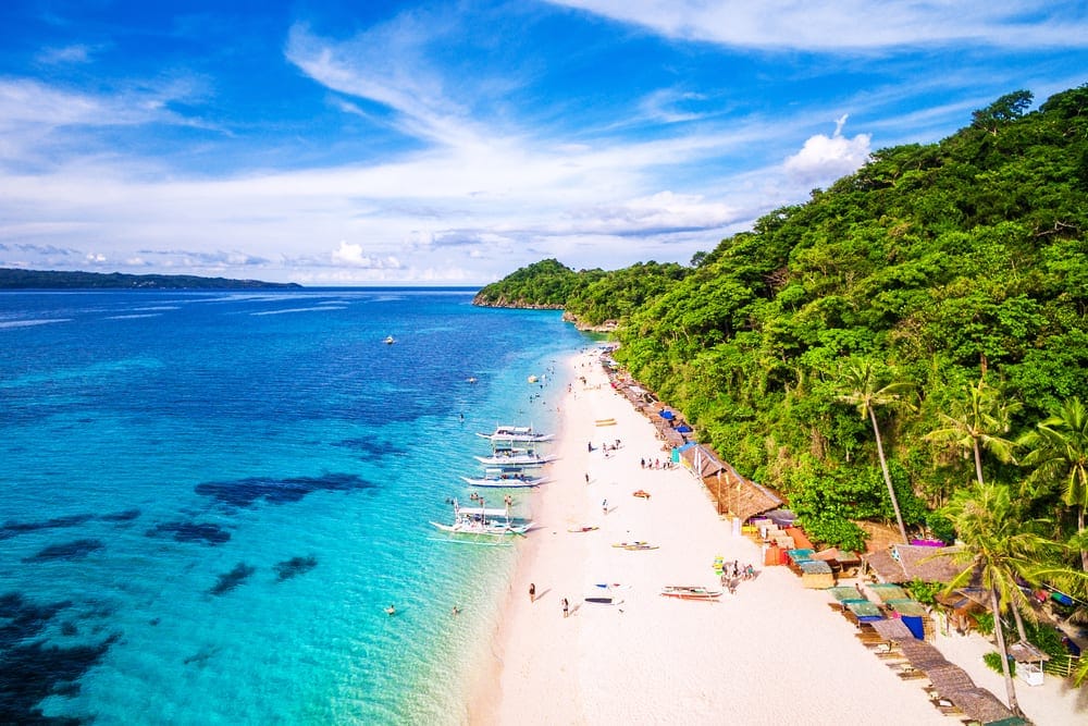 White sand beach in Boracay