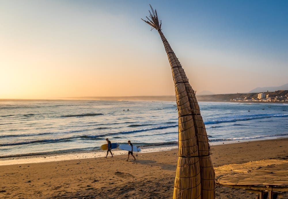 Ancient Peruvian surfers