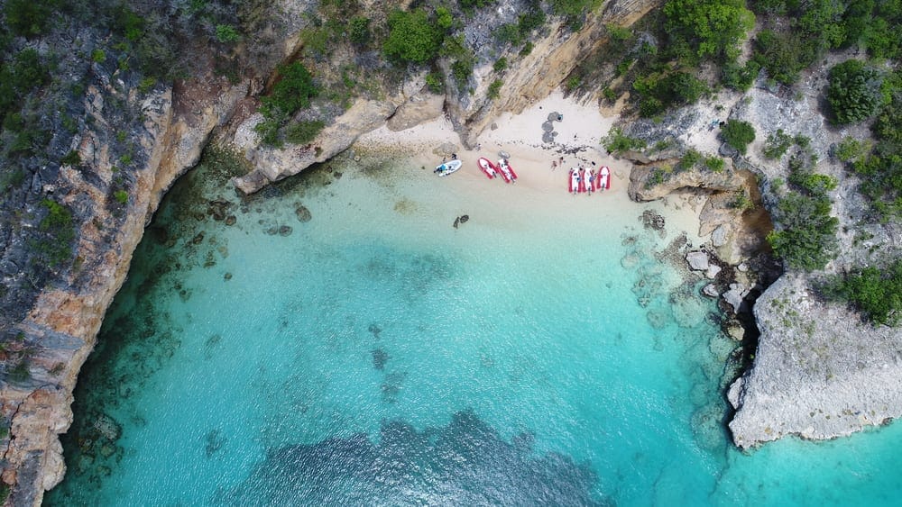 Crystal clear beach in Anguilla