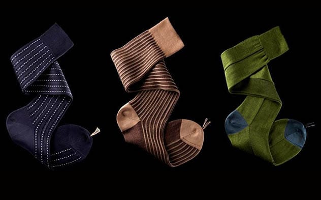 Display of men's dress socks