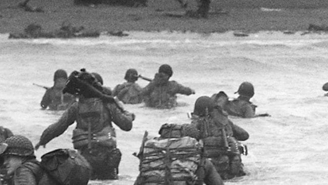 American soldiers during the D-Day landings