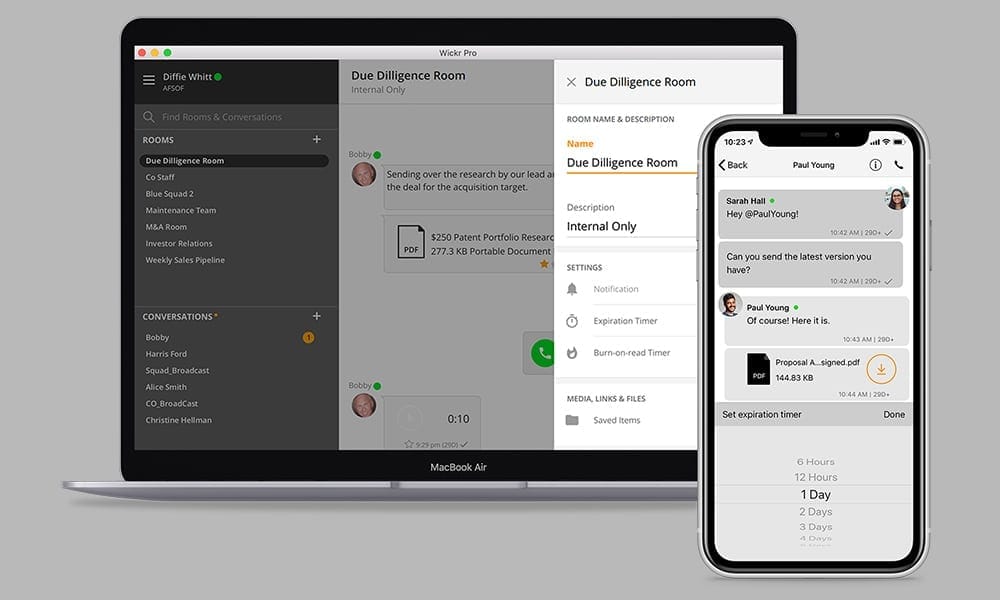Wickr App on Mobile