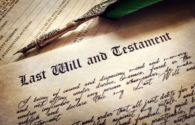 A legal will document and pen, symbolizing inheritance disputes